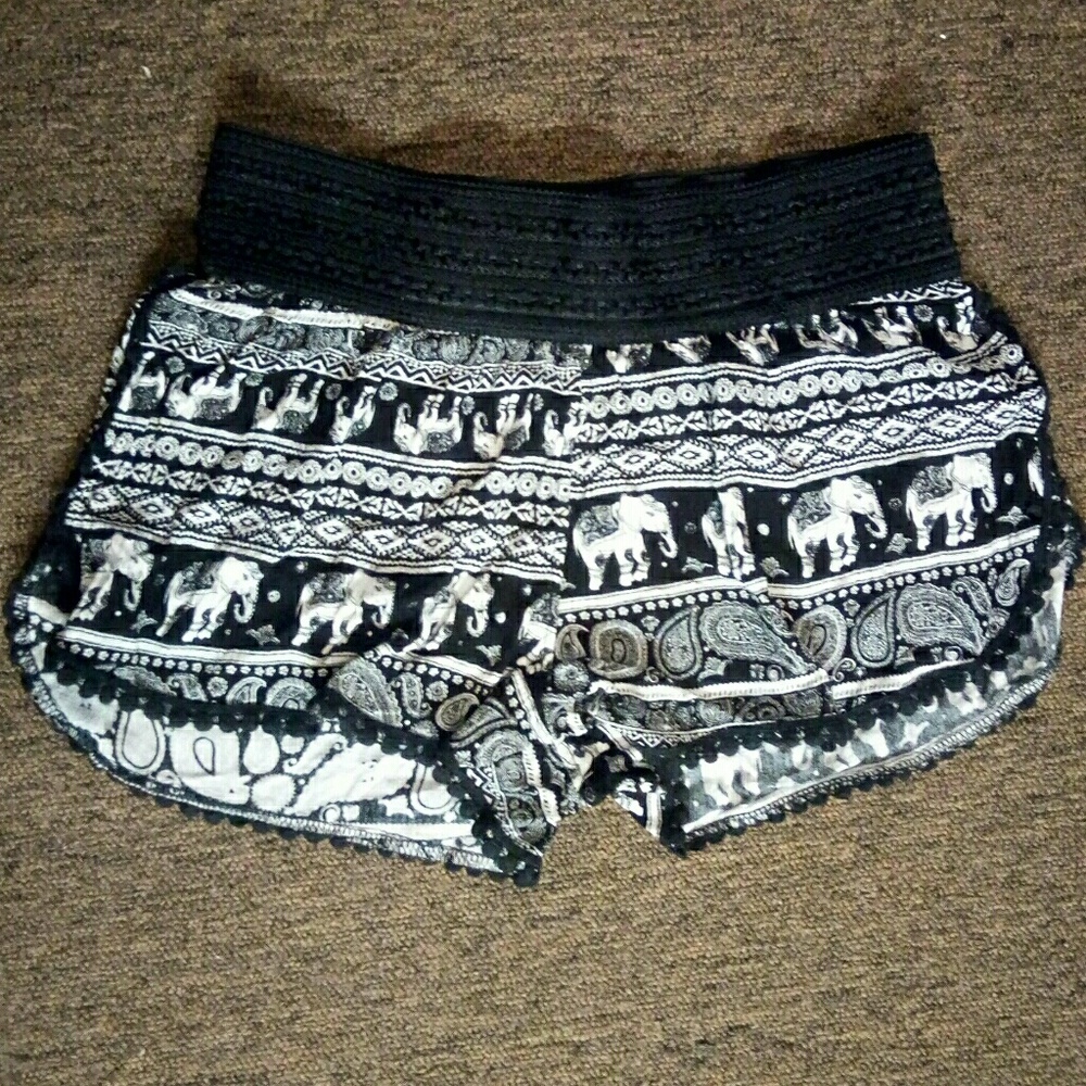 Elephant Print Shorts